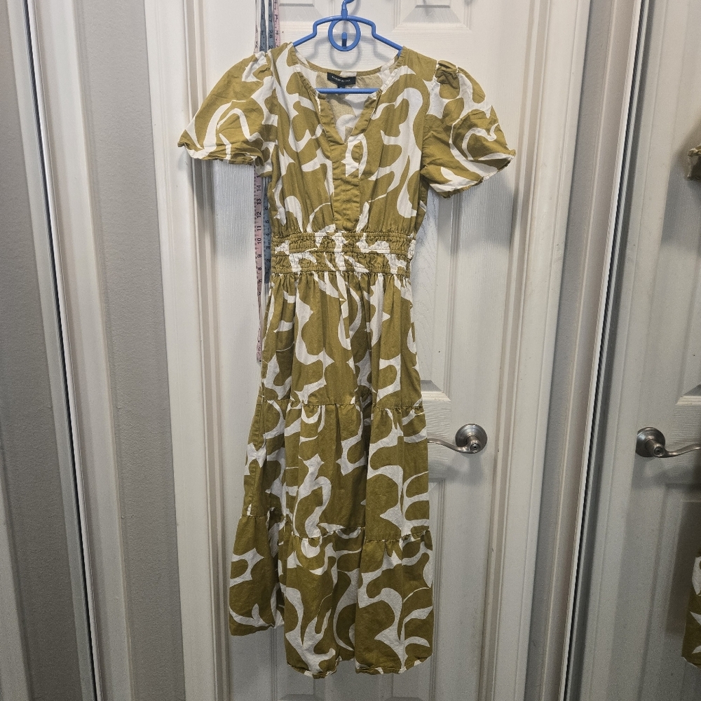 Meadow Rhodes Olive and White Dress Size S